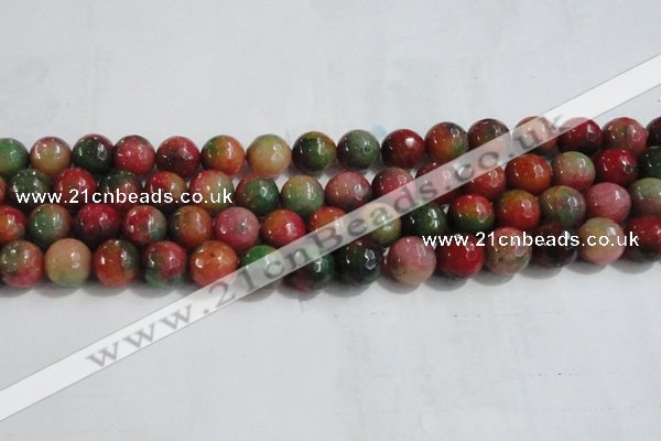 CCN4004 15 inches 12mm faceted round candy jade beads wholesale