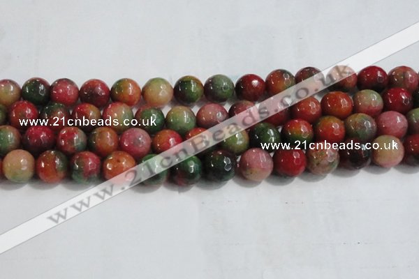 CCN4005 15 inches 16mm faceted round candy jade beads wholesale