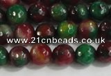 CCN4010 15 inches 6mm faceted round candy jade beads wholesale