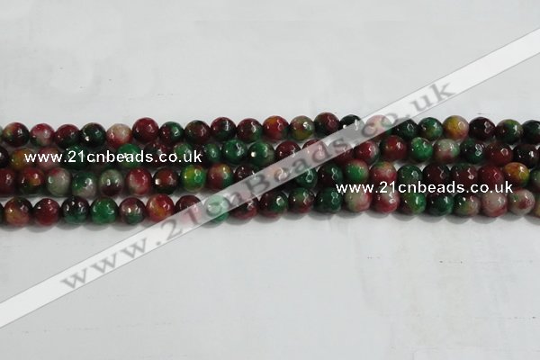 CCN4010 15 inches 6mm faceted round candy jade beads wholesale