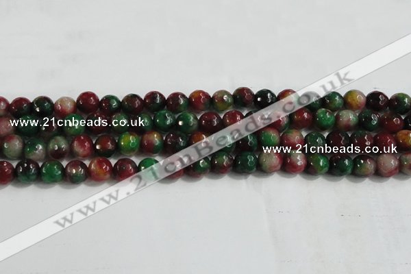 CCN4011 15 inches 8mm faceted round candy jade beads wholesale