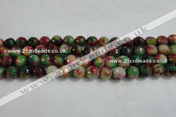 CCN4013 15 inches 12mm faceted round candy jade beads wholesale