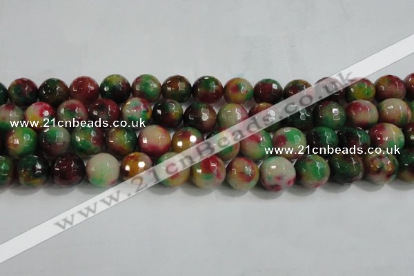 CCN4014 15 inches 14mm faceted round candy jade beads wholesale