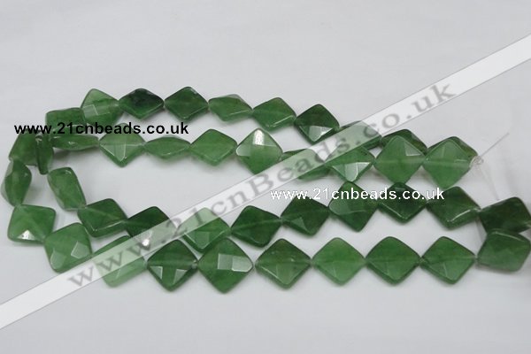 CCN404 15.5 inches 15*15mm faceted diamond candy jade beads