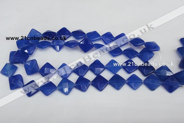 CCN406 15.5 inches 15*15mm faceted diamond candy jade beads