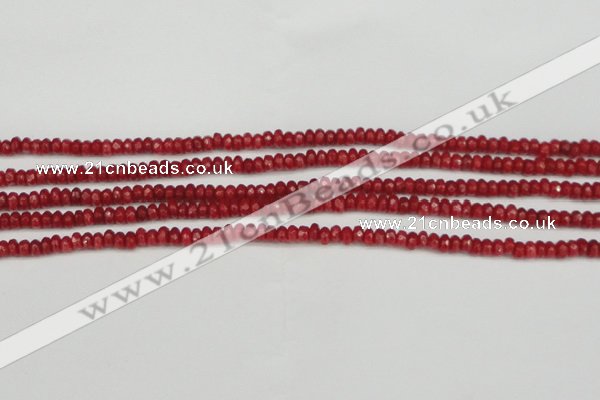 CCN4103 15.5 inches 2*4mm faceted rondelle candy jade beads