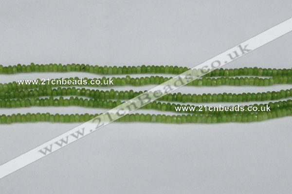 CCN4108 15.5 inches 2*4mm faceted rondelle candy jade beads