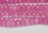 CCN4123 15.5 inches 4*6mm faceted rondelle candy jade beads