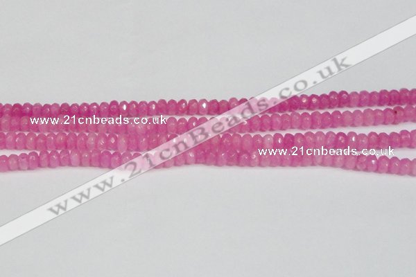 CCN4123 15.5 inches 4*6mm faceted rondelle candy jade beads