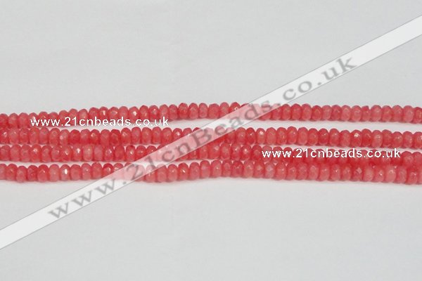 CCN4125 15.5 inches 4*6mm faceted rondelle candy jade beads