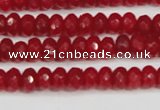 CCN4126 15.5 inches 4*6mm faceted rondelle candy jade beads