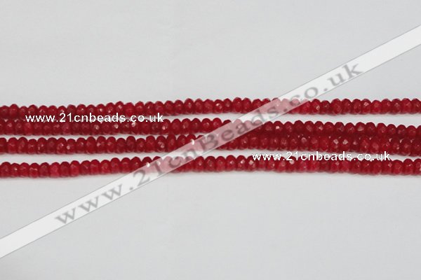 CCN4126 15.5 inches 4*6mm faceted rondelle candy jade beads