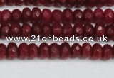 CCN4128 15.5 inches 4*6mm faceted rondelle candy jade beads