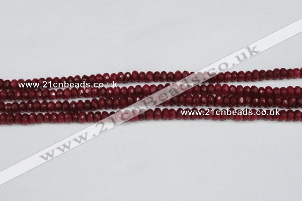 CCN4128 15.5 inches 4*6mm faceted rondelle candy jade beads