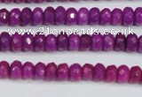 CCN4129 15.5 inches 4*6mm faceted rondelle candy jade beads