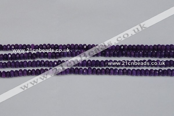 CCN4132 15.5 inches 4*6mm faceted rondelle candy jade beads