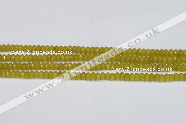 CCN4139 15.5 inches 4*6mm faceted rondelle candy jade beads