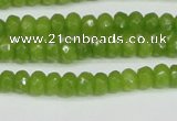 CCN4140 15.5 inches 4*6mm faceted rondelle candy jade beads