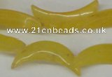 CCN415 15.5 inches 8*30mm curved moon candy jade beads wholesale