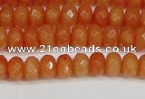 CCN4152 15.5 inches 5*8mm faceted rondelle candy jade beads