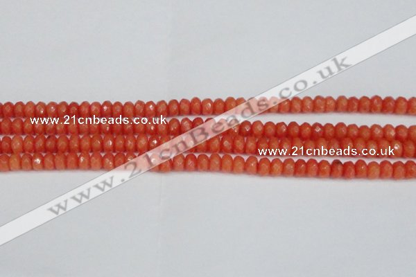 CCN4153 15.5 inches 5*8mm faceted rondelle candy jade beads