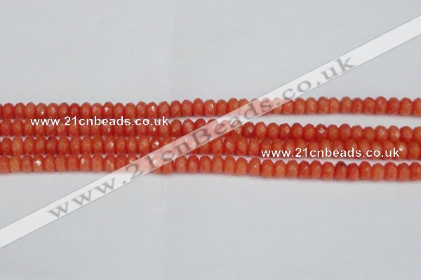 CCN4153 15.5 inches 5*8mm faceted rondelle candy jade beads