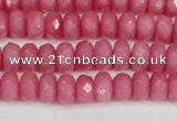 CCN4155 15.5 inches 5*8mm faceted rondelle candy jade beads