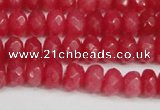 CCN4157 15.5 inches 5*8mm faceted rondelle candy jade beads