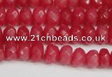 CCN4157 15.5 inches 5*8mm faceted rondelle candy jade beads