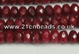 CCN4159 15.5 inches 5*8mm faceted rondelle candy jade beads