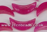 CCN416 15.5 inches 8*30mm curved moon candy jade beads wholesale