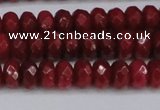 CCN4160 15.5 inches 5*8mm faceted rondelle candy jade beads