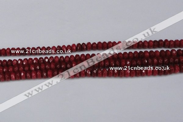 CCN4160 15.5 inches 5*8mm faceted rondelle candy jade beads