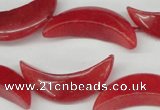 CCN417 15.5 inches 8*30mm curved moon candy jade beads wholesale