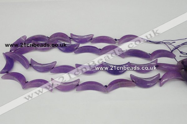 CCN418 15.5 inches 8*30mm curved moon candy jade beads wholesale