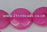 CCN4184 15.5 inches 20mm faceted coin candy jade beads wholesale