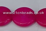 CCN4185 15.5 inches 20mm faceted coin candy jade beads wholesale