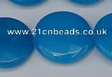 CCN4187 15.5 inches 20mm faceted coin candy jade beads wholesale