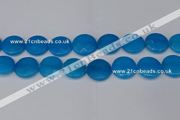 CCN4187 15.5 inches 20mm faceted coin candy jade beads wholesale