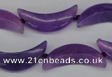 CCN419 15.5 inches 8*30mm curved moon candy jade beads wholesale