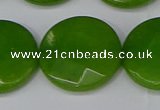 CCN4191 15.5 inches 20mm faceted coin candy jade beads wholesale