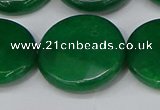 CCN4192 15.5 inches 20mm faceted coin candy jade beads wholesale