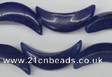CCN420 15.5 inches 8*30mm curved moon candy jade beads wholesale