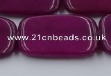 CCN4202 15.5 inches 30*40mm rectangle candy jade beads wholesale