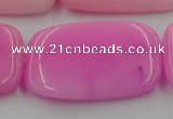 CCN4203 15.5 inches 30*40mm rectangle candy jade beads wholesale