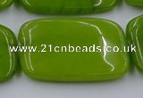 CCN4211 15.5 inches 30*40mm rectangle candy jade beads wholesale