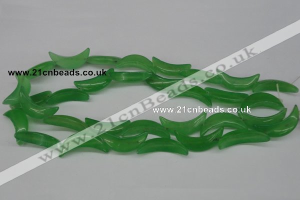 CCN422 15.5 inches 8*30mm curved moon candy jade beads wholesale