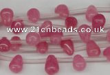 CCN434 15.5 inches Top-drilled 6*9mm teardrop candy jade beads