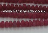 CCN4501 15.5 inches 3*5mm rondelle matte candy jade beads