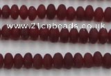 CCN4502 15.5 inches 3*5mm rondelle matte candy jade beads